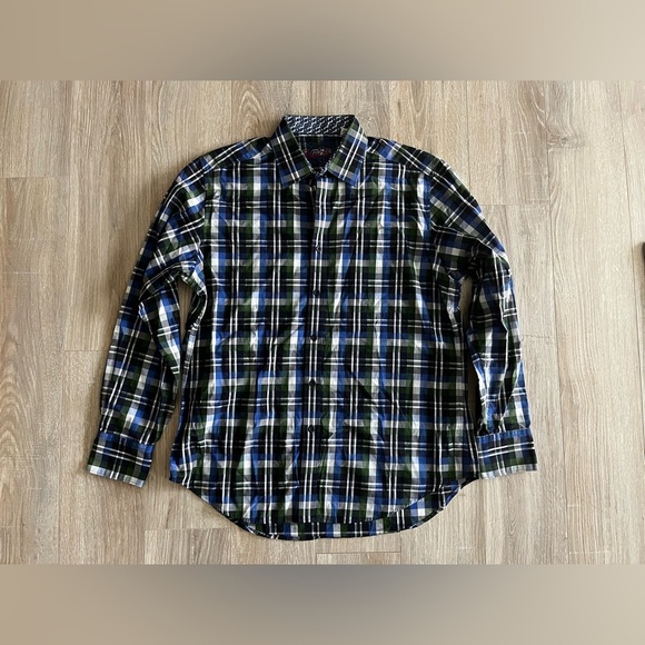 Robert Graham Men's PUTIGNANO Plaid Classic Fit Button-down Sports Shirt Medium - Picture 1 of 7